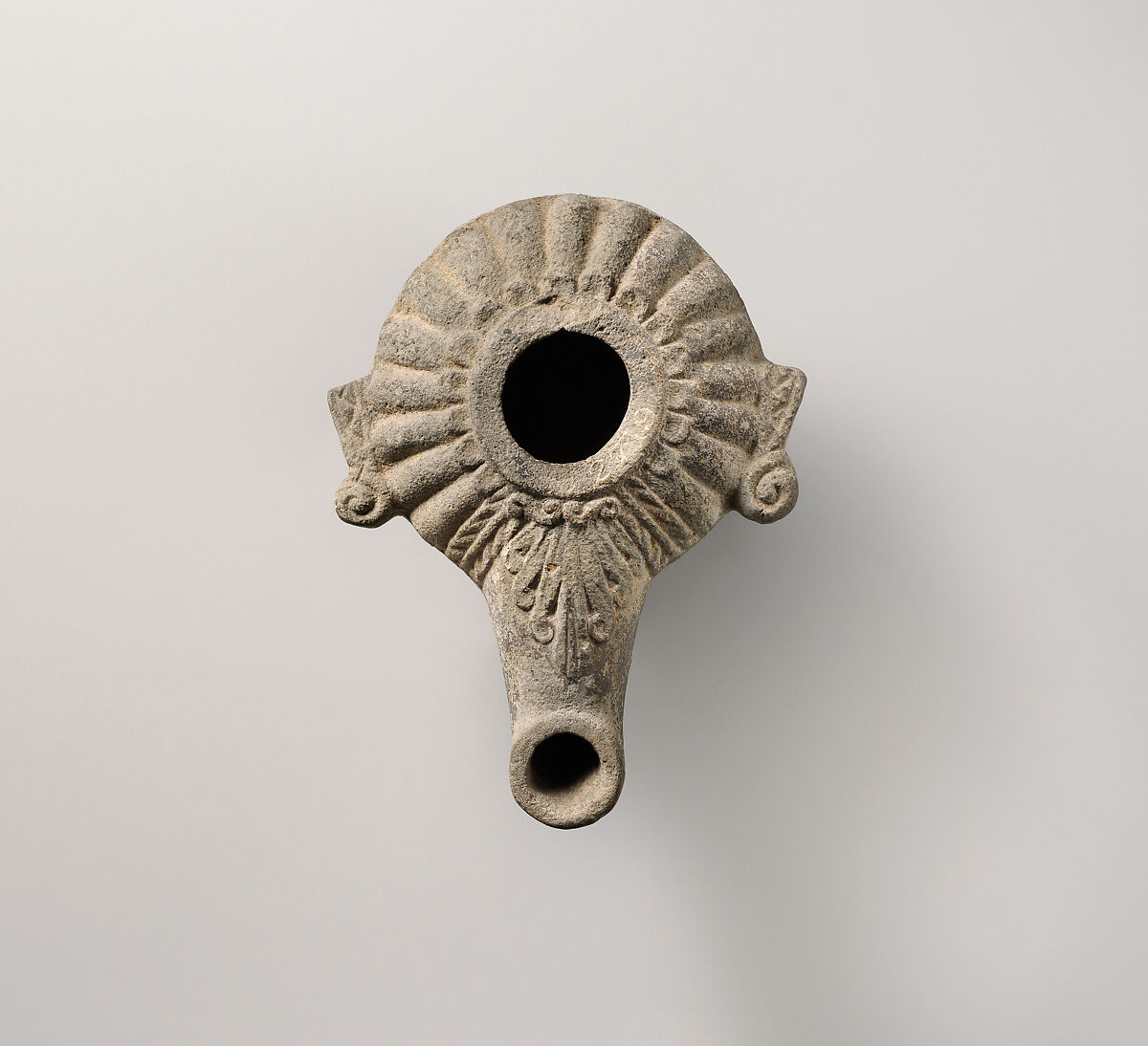 Terrracotta oil lamp, Terracotta, Greek 