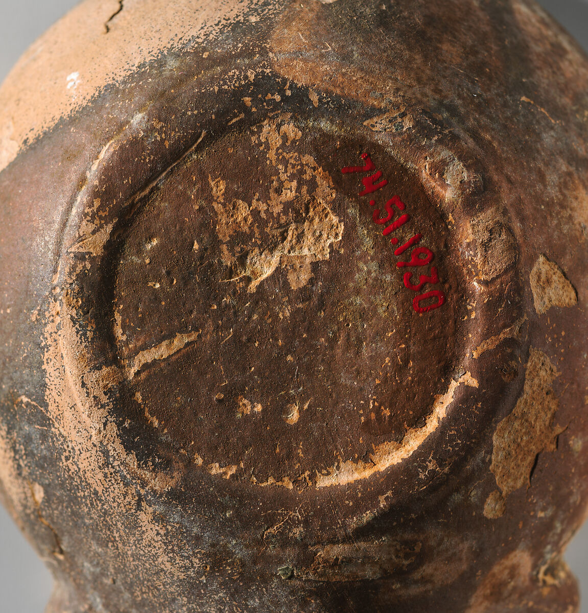 Terracotta oil lamp, Terracotta, Roman