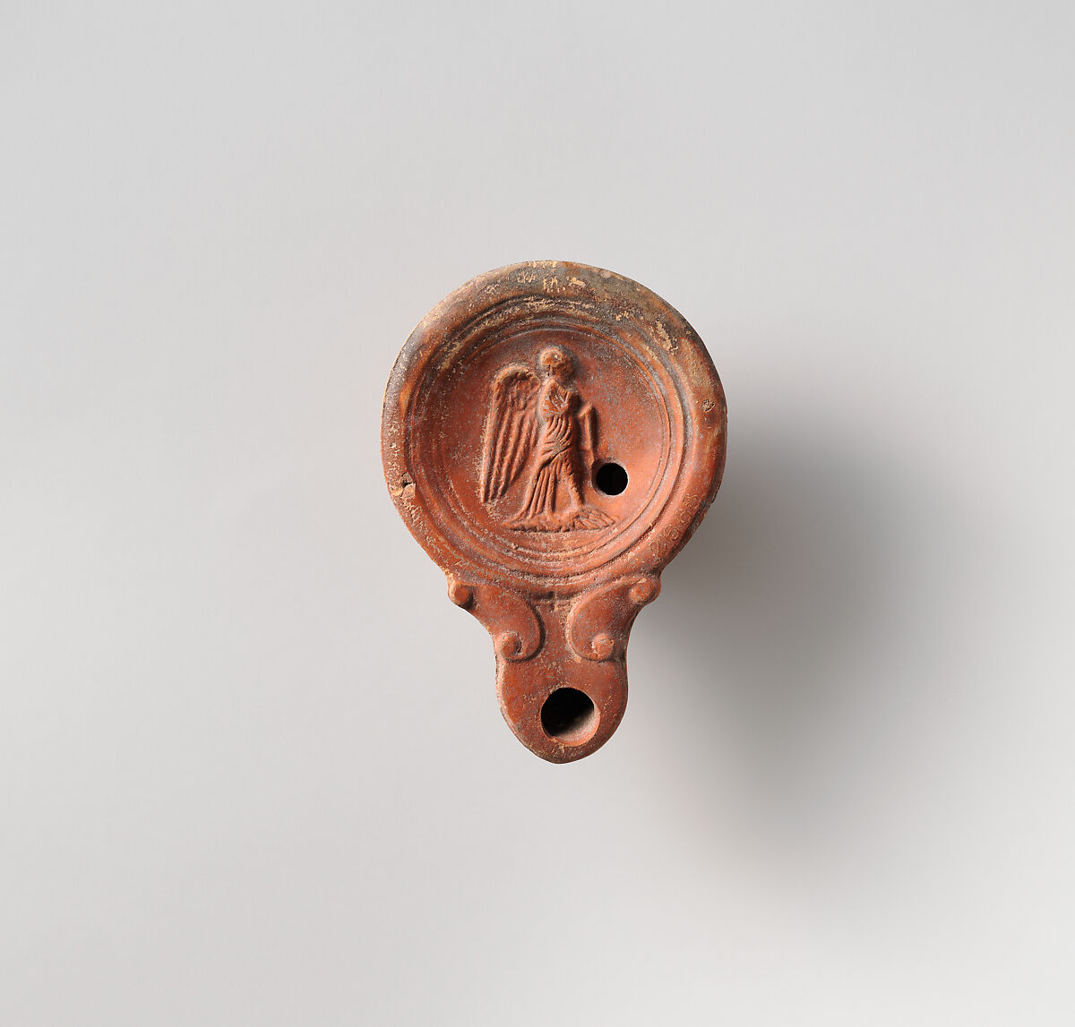 Terracotta oil lamp, Terracotta, Roman, Cypriot 