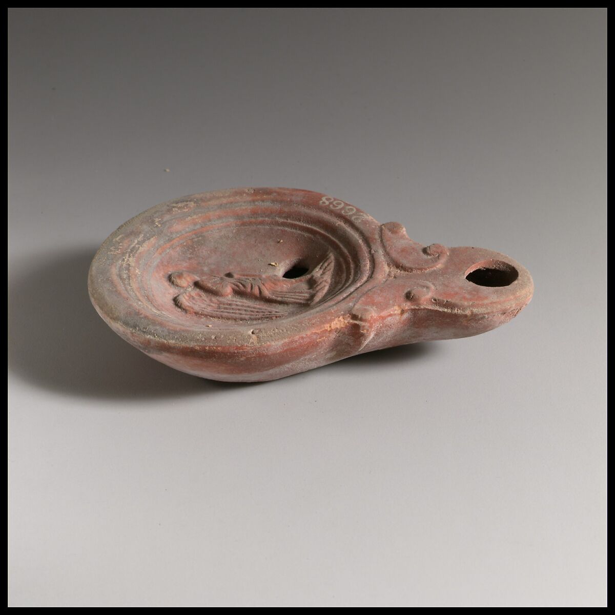 Terracotta oil lamp, Terracotta, Roman, Cypriot