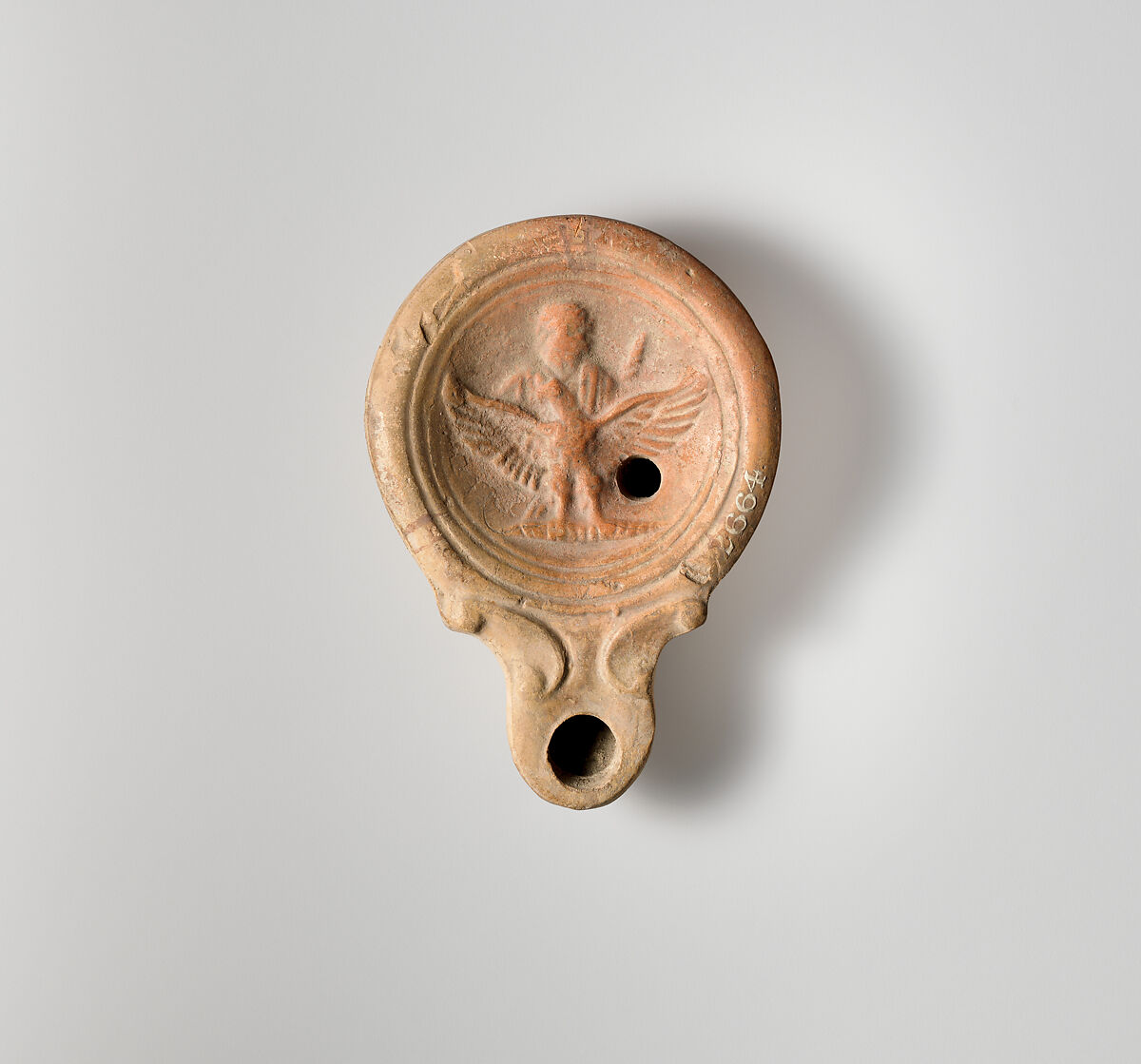 Terracotta oil lamp, Terracotta, Roman, Cypriot 