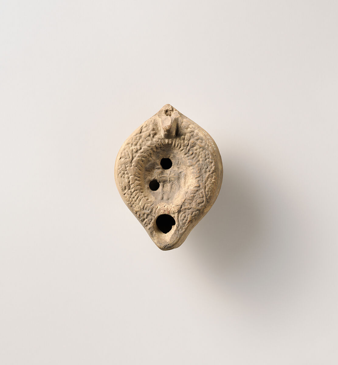 Terracotta oil lamp, Terracotta, Roman 