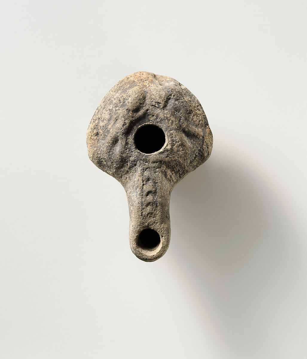 Terracotta oil lamp, Terracotta, Greek 