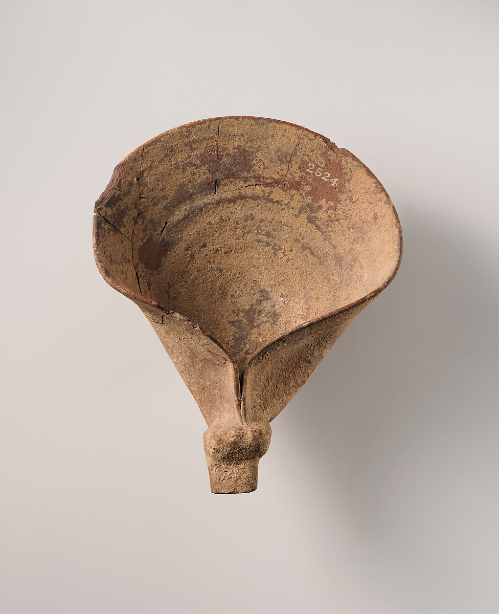 Terracotta ladle-saucer or shovel, Terracotta, Cypriot 