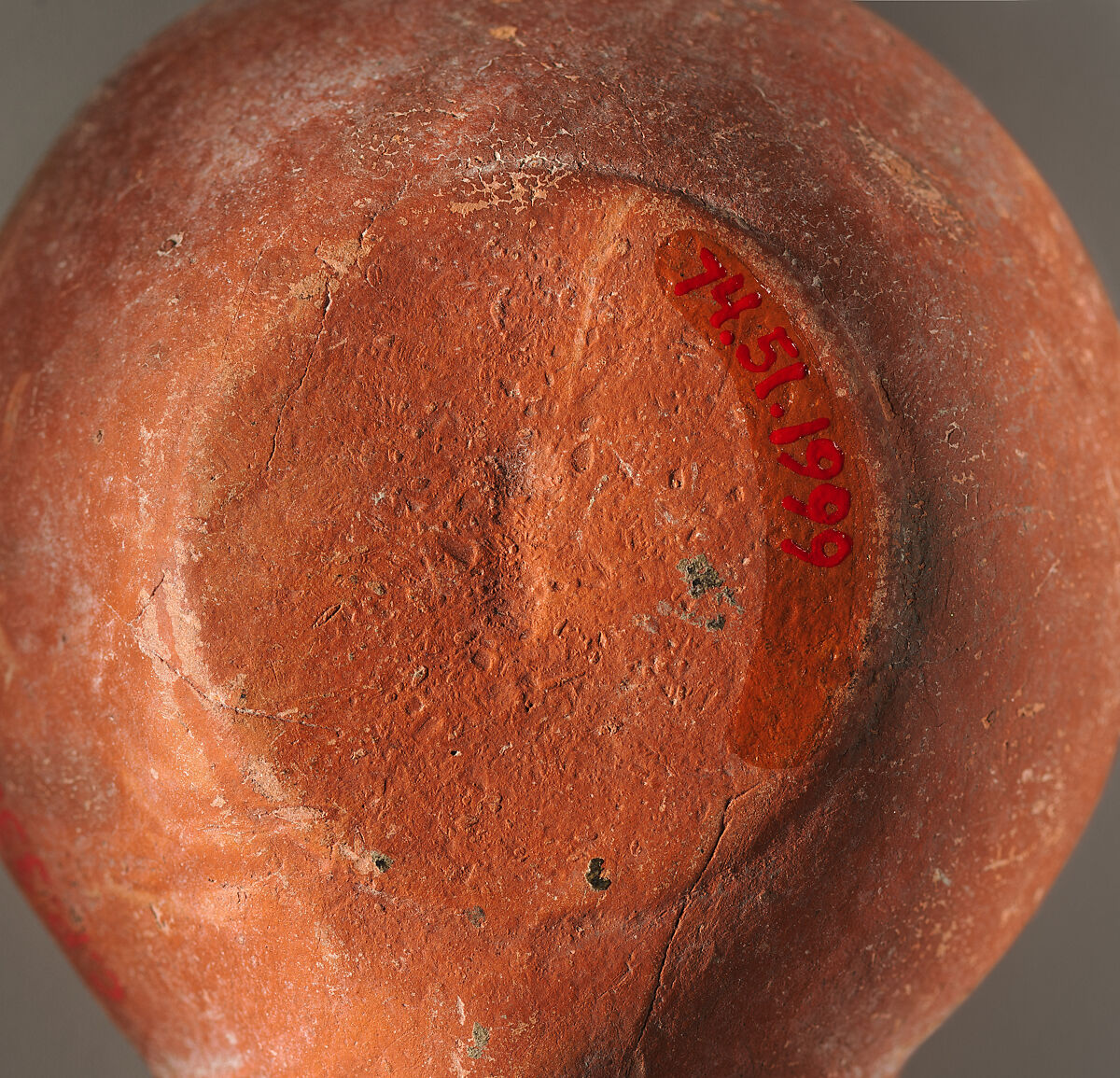 Terracotta oil lamp, Terracotta, Roman
