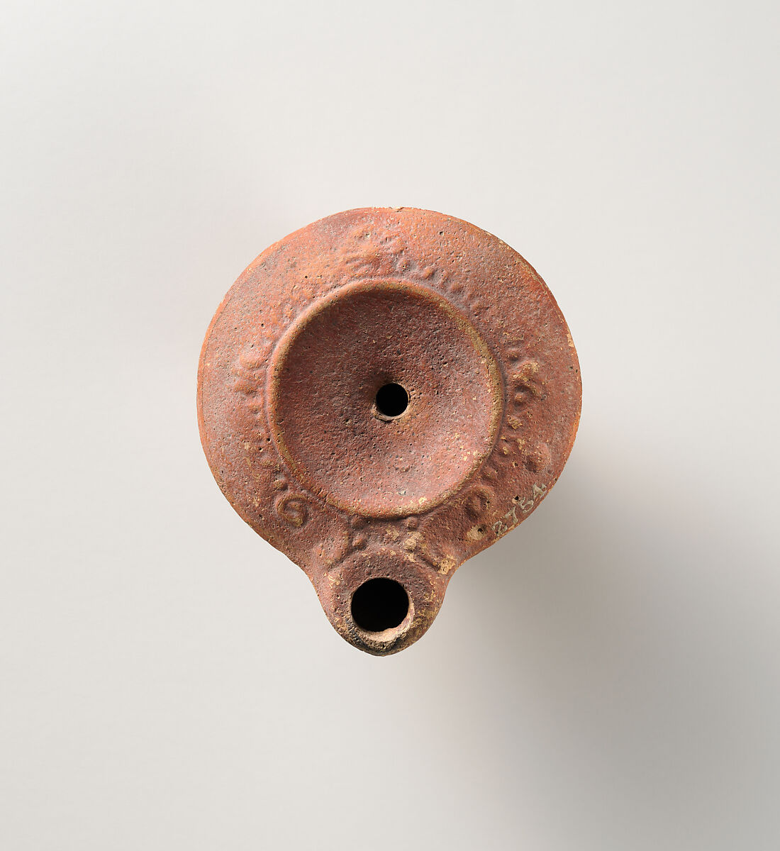 Terracotta oil lamp, Terracotta, Roman, Cnidian 