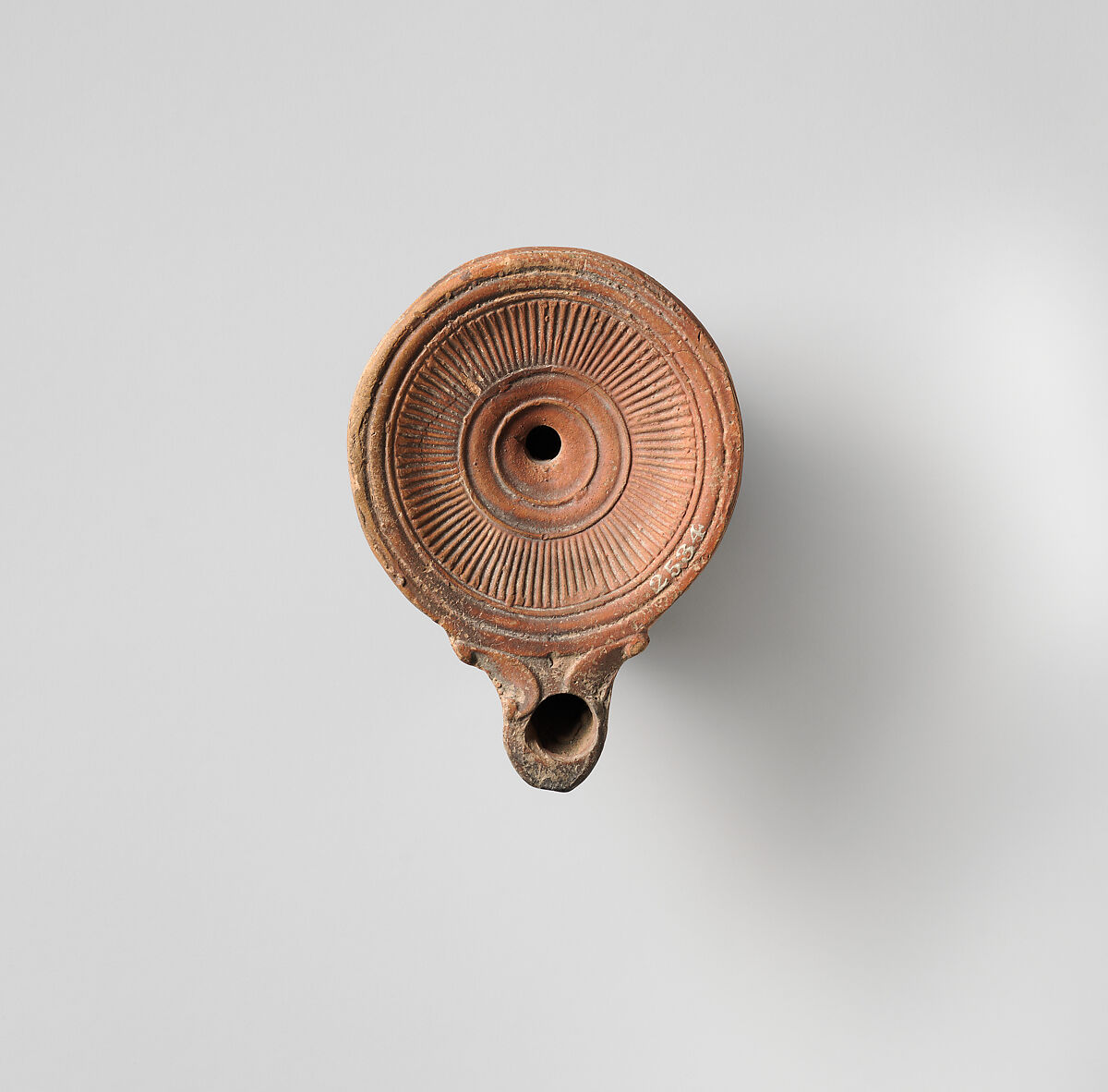 Terracotta oil lamp, Terracotta, Roman, Cypriot 