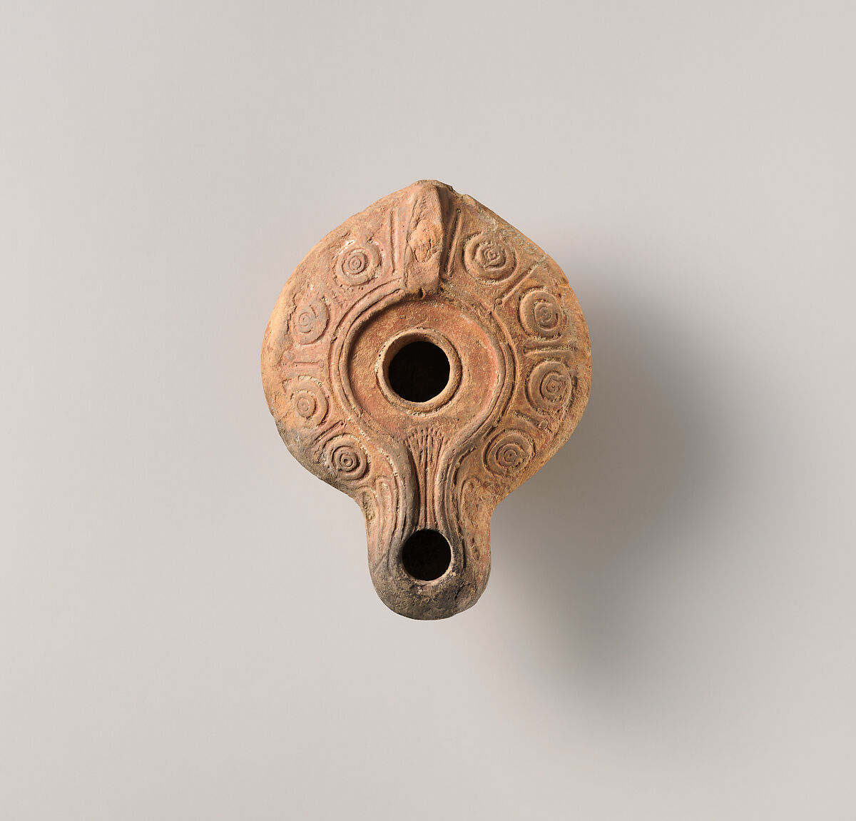 Terracotta oil lamp, Terracotta, Roman, Ephesian 