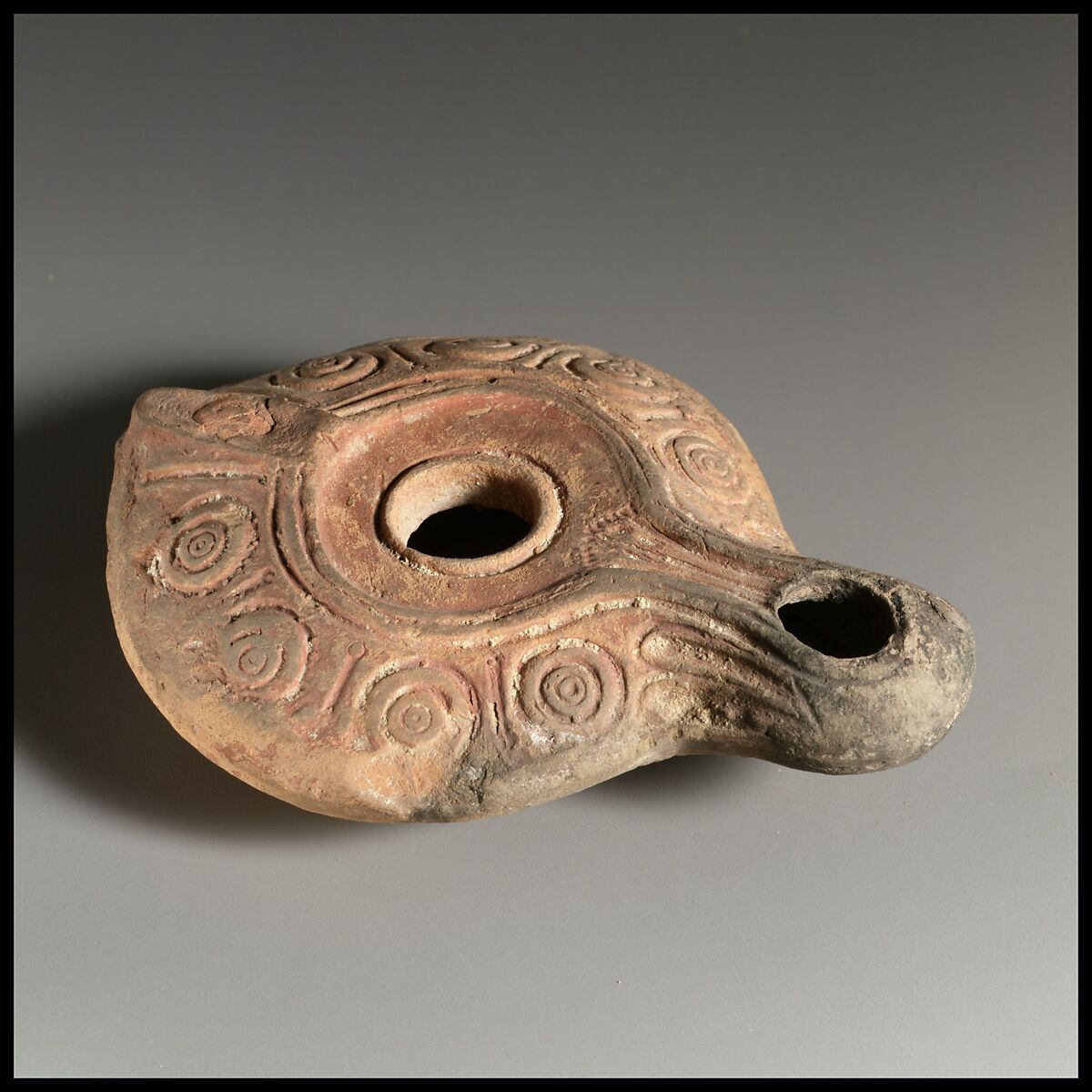 Terracotta oil lamp, Terracotta, Roman, Ephesian