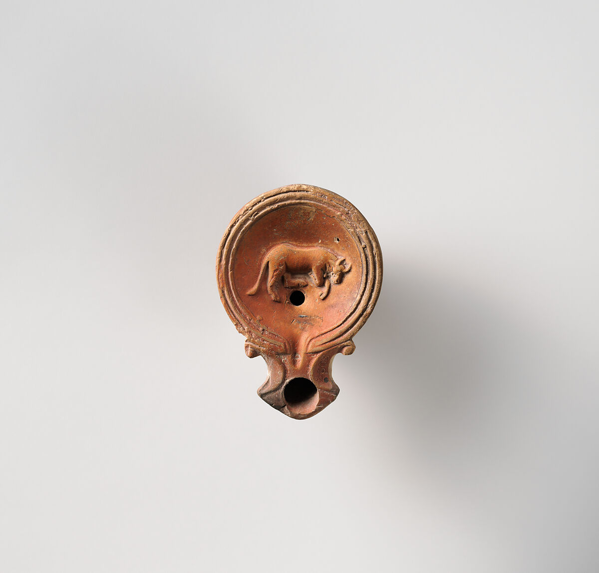 Terracotta oil lamp, Terracotta, Roman, Cypriot 