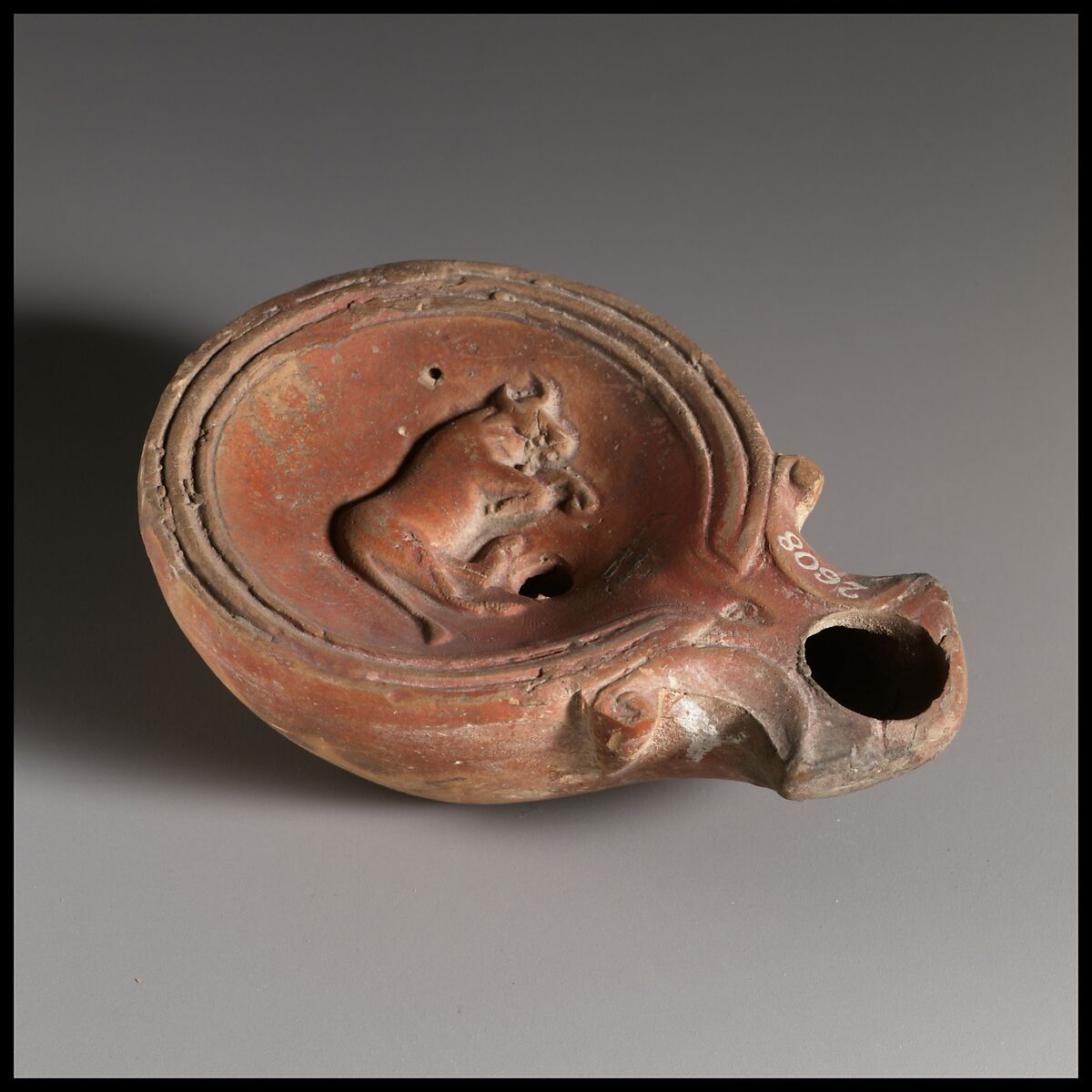 Terracotta oil lamp, Terracotta, Roman, Cypriot