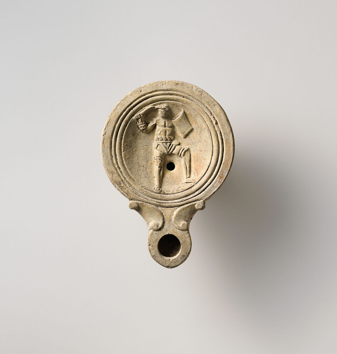 Terracotta oil lamp, Terracotta, Roman, Cypriot 