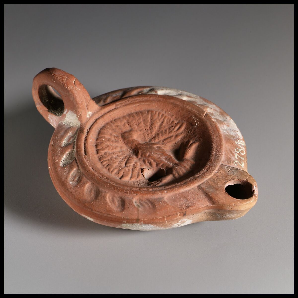 Terracotta oil lamp, Terracotta, Roman, Cypriot