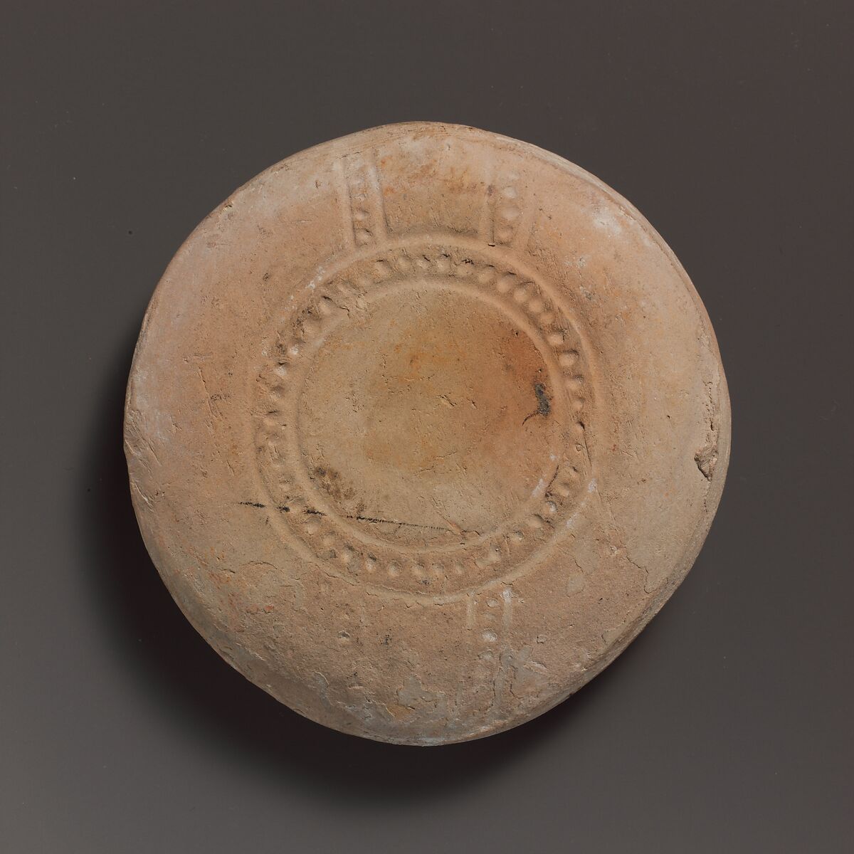 Terracotta oil lamp, Terracotta, Roman