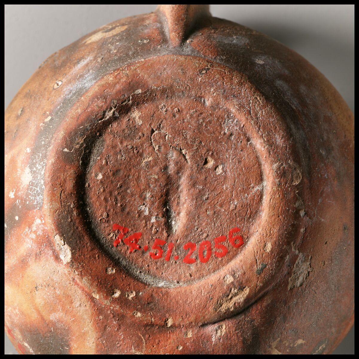 Terracotta oil lamp, Terracotta, Roman