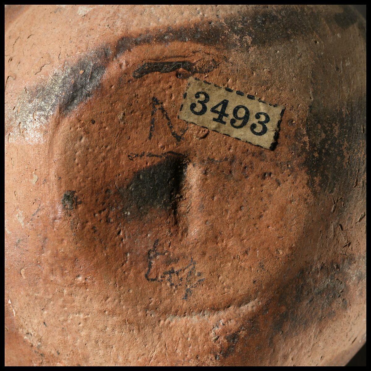 Terracotta oil lamp, Terracotta, Roman