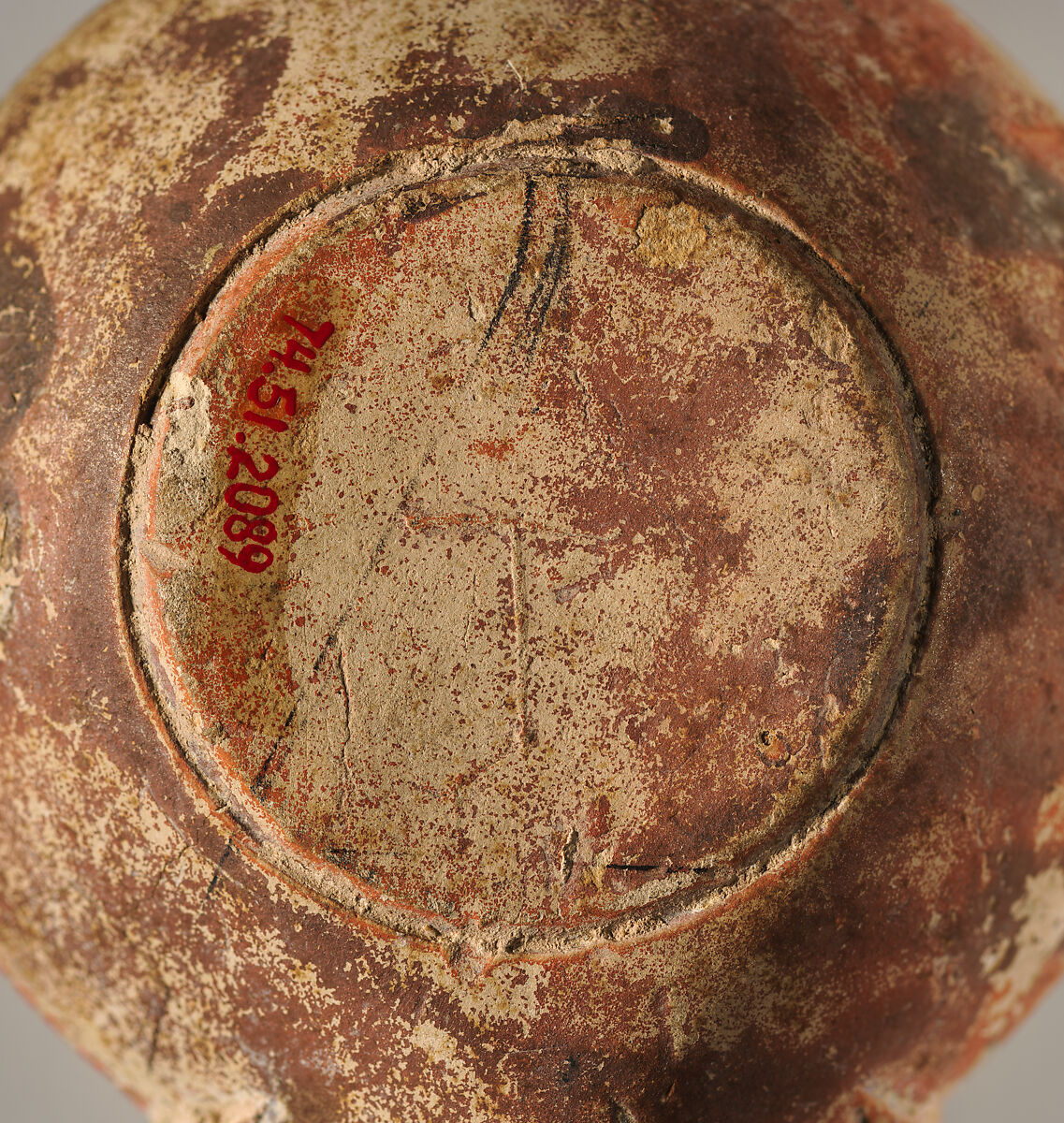 Terracotta oil lamp, Terracotta, Roman, Italian