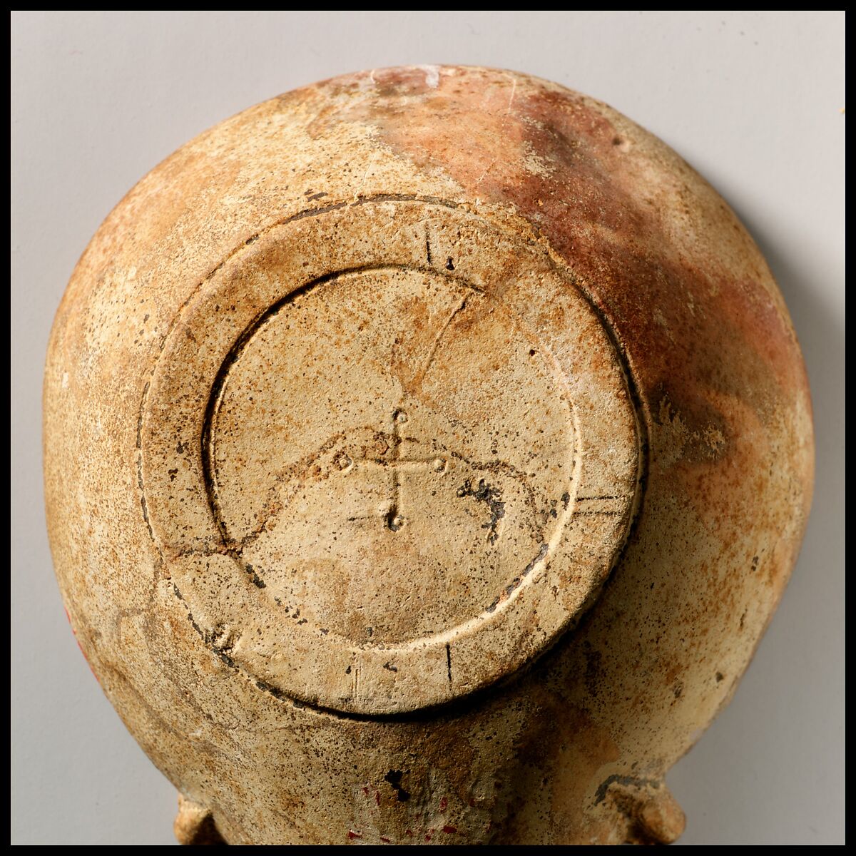 Terracotta oil lamp, Terracotta, Roman