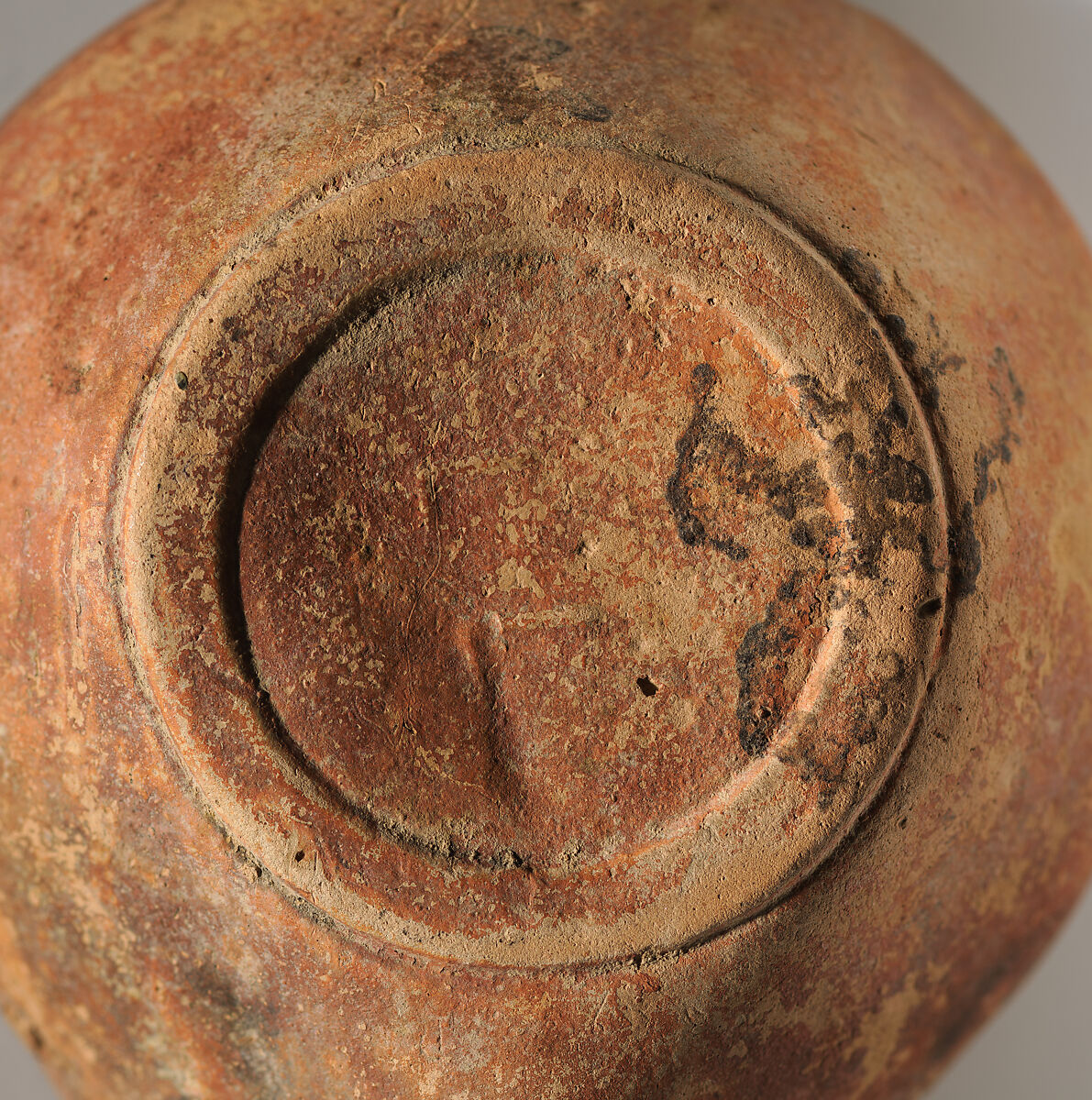 Terracotta oil lamp, Terracotta, Roman