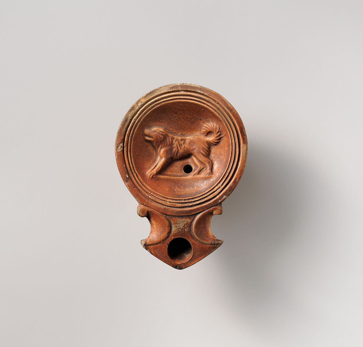 Terracotta oil lamp, Terracotta, Roman, Cypriot 