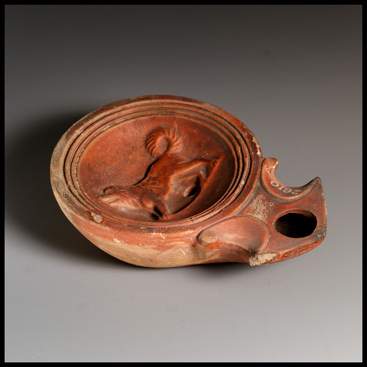 Terracotta oil lamp, Terracotta, Roman, Cypriot