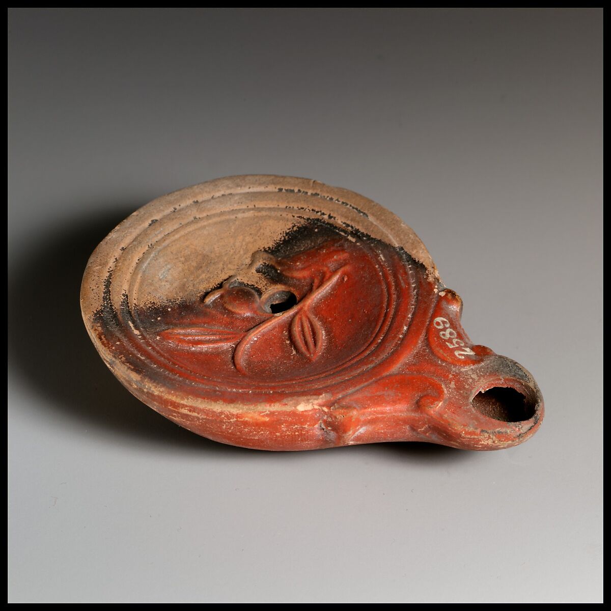 Terracotta oil lamp, Terracotta, Roman, Cypriot