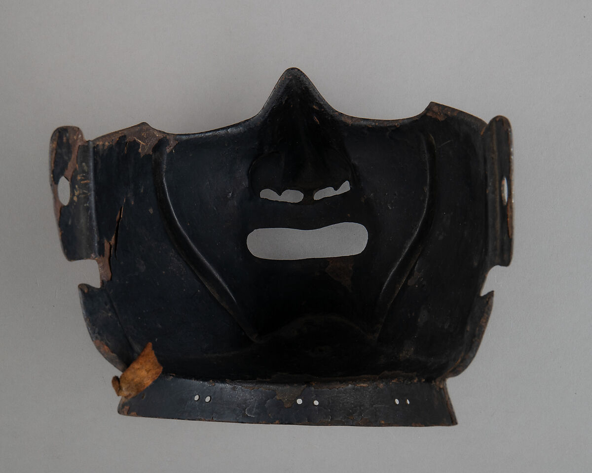 Half Mask (Menpō), Iron, lacquer, Japanese