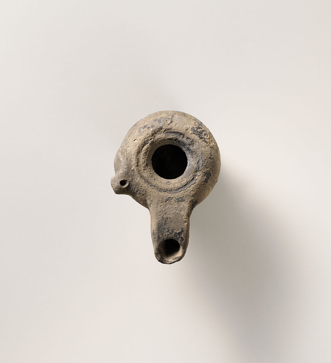 Terracotta oil lamp, Terracotta, Greek 