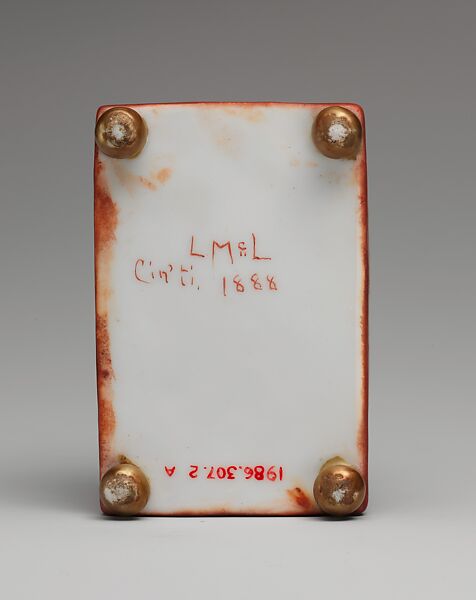 Covered Jewel Box, M. Louise McLaughlin (American, Cincinnati, Ohio 1847–1939 Cincinnati, Ohio), Porcelain, overglaze gilding, American