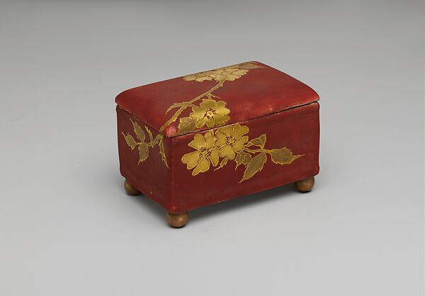 Covered Jewel Box, M. Louise McLaughlin (American, Cincinnati, Ohio 1847–1939 Cincinnati, Ohio), Porcelain, overglaze gilding, American 