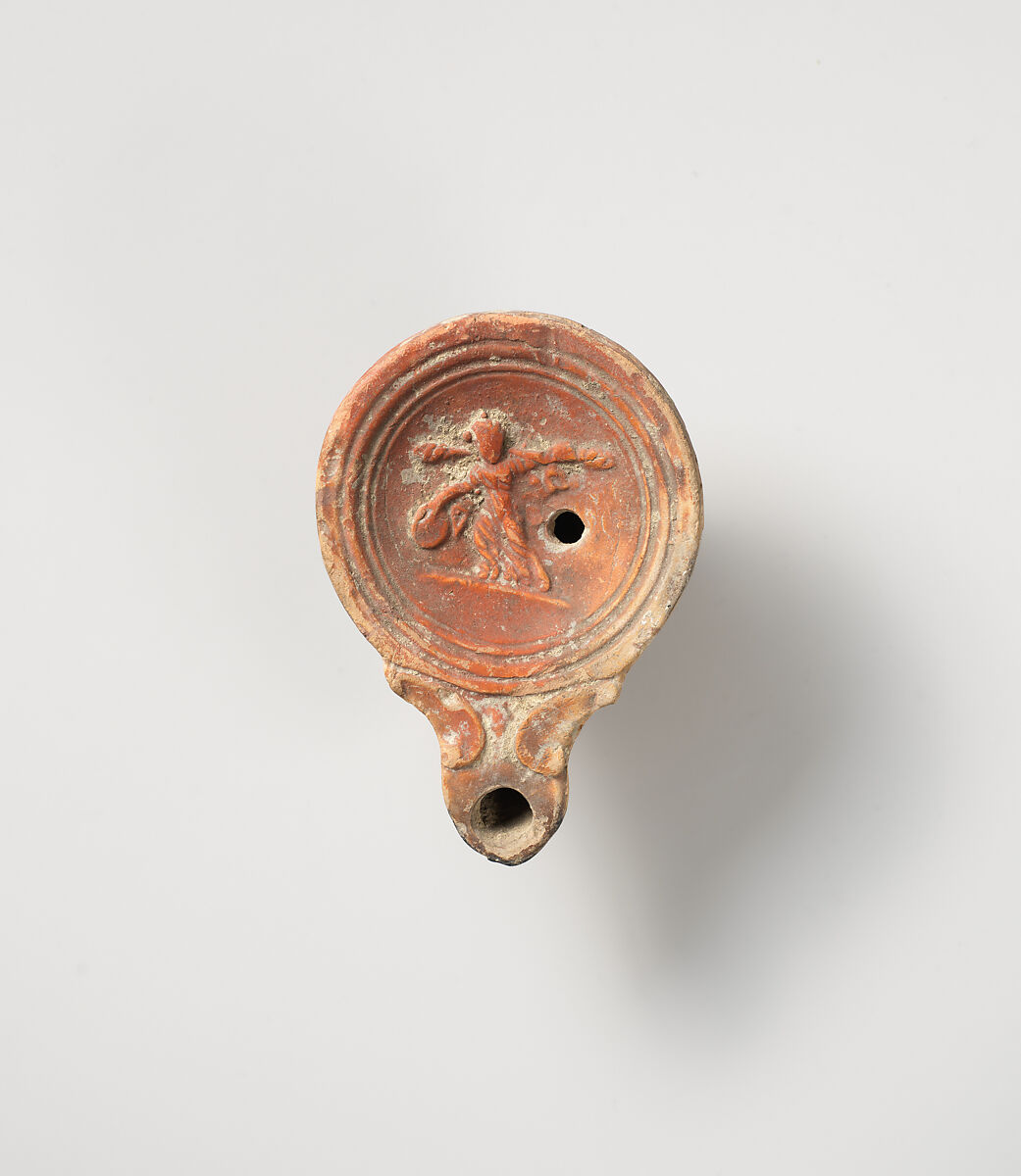 Terracotta oil lamp, Terracotta, Roman, Cypriot 