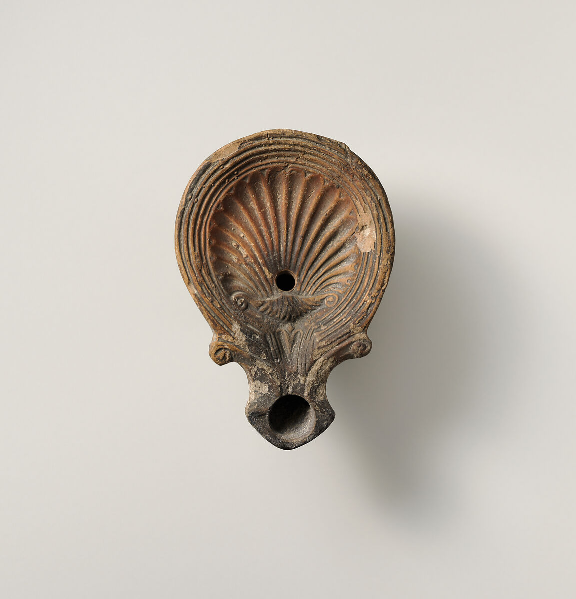 Terracotta oil lamp, Terracotta, Roman, Cypriot 