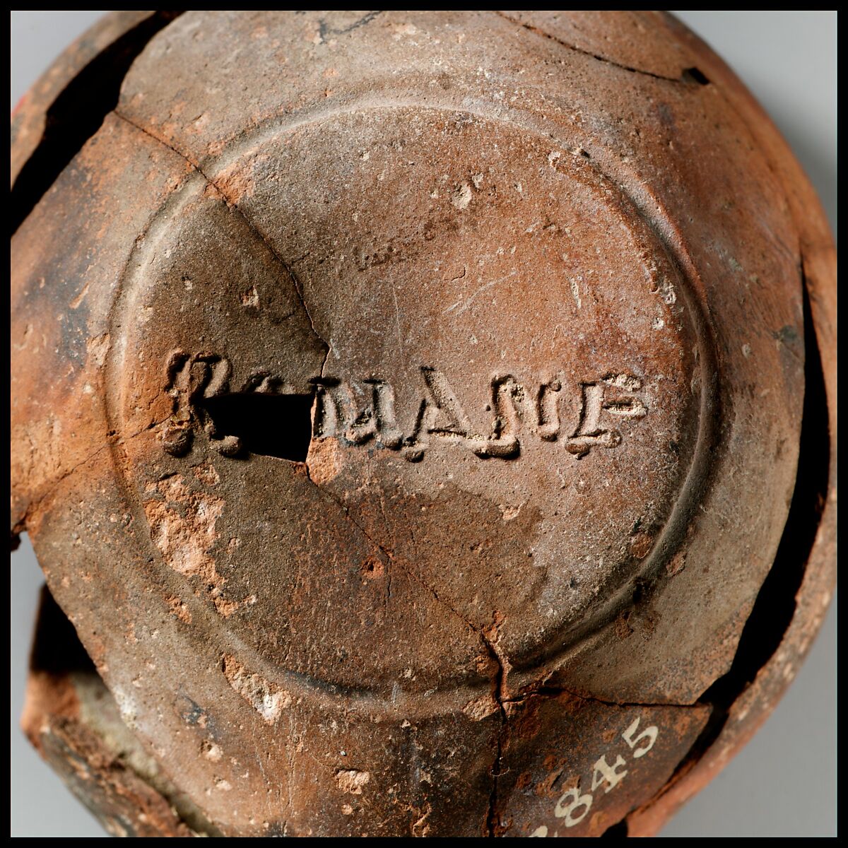 Terracotta oil lamp, Terracotta, Roman, Cnidian