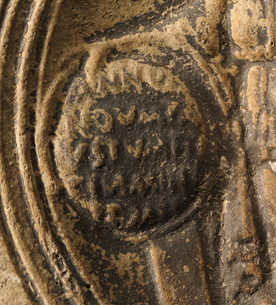 Terracotta oil lamp, Terracotta, Roman