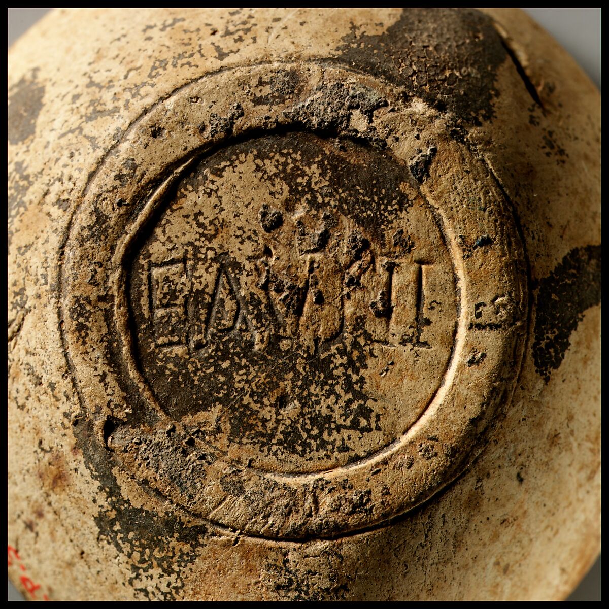 Terracotta oil lamp, Terracotta, Roman