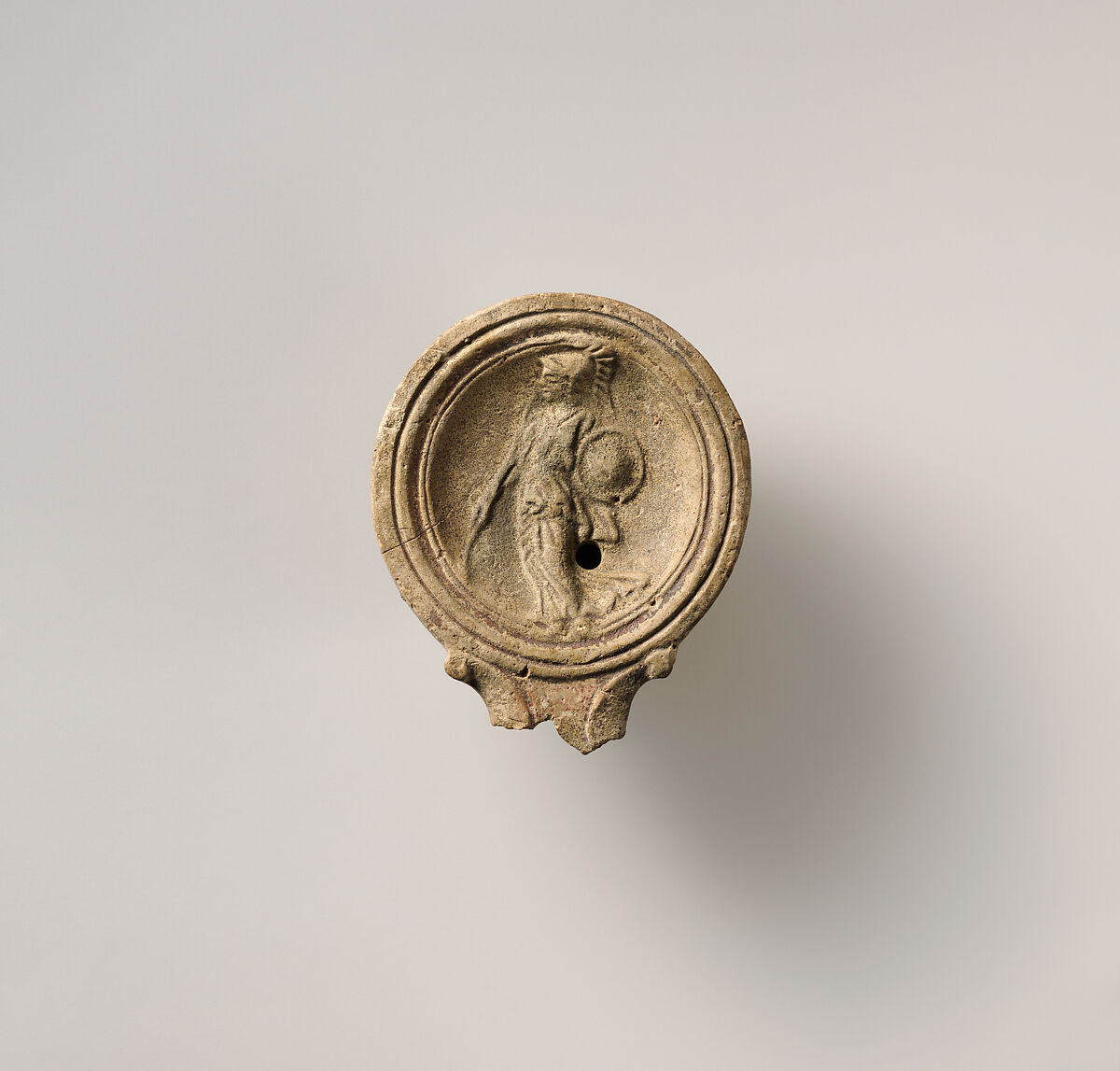 Terracotta oil lamp, Terracotta, Roman, Cypriot 