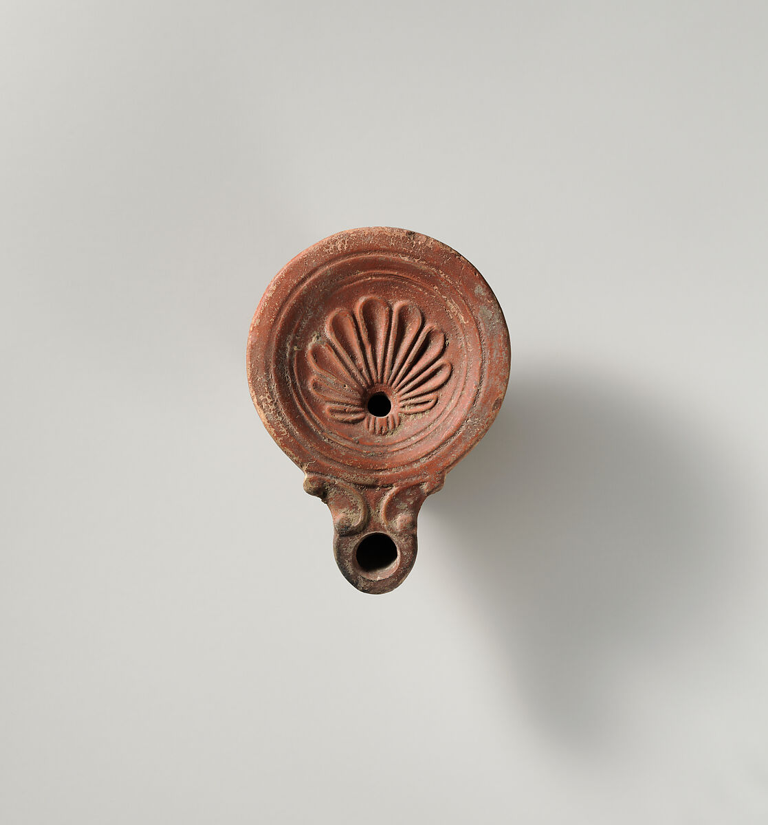 Terracotta oil lamp, Terracotta, Roman, Cypriot 