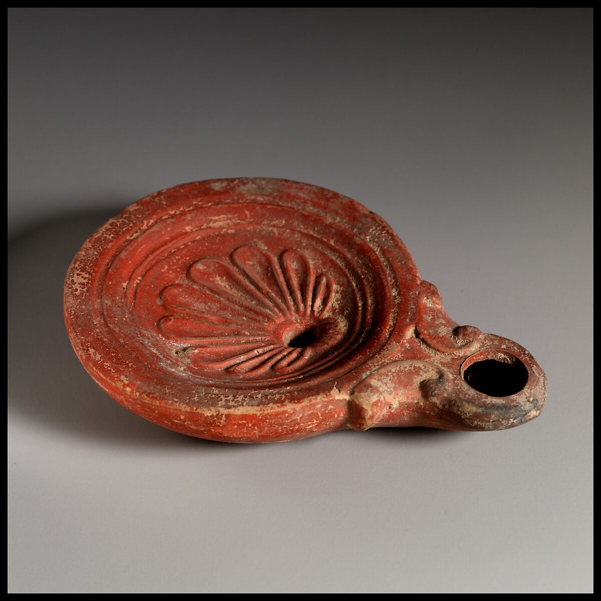Terracotta oil lamp, Terracotta, Roman, Cypriot