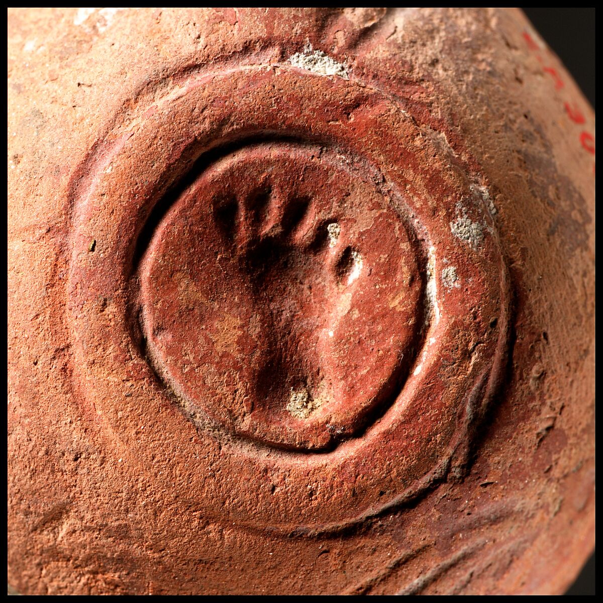 Terracotta oil lamp, Terracotta, Roman