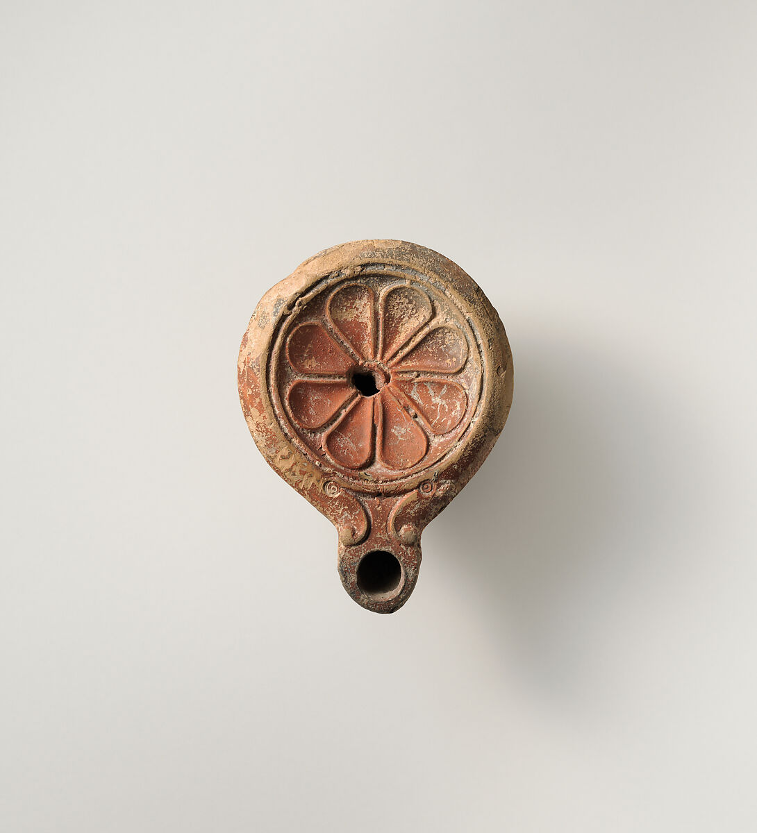 Terracotta oil lamp, Terracotta, Roman, Cypriot 