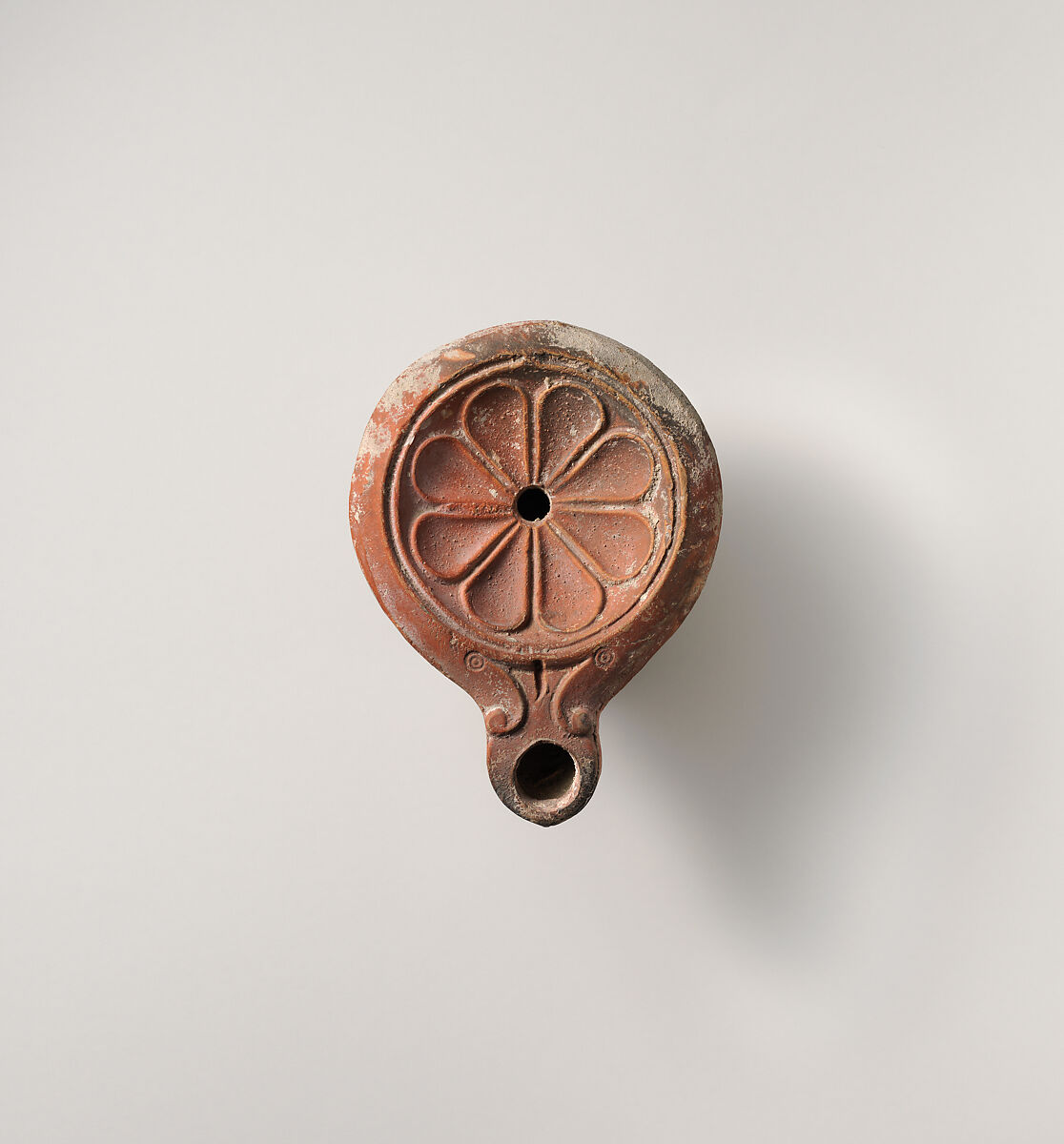 Terracotta oil lamp, Terracotta, Roman, Cypriot 