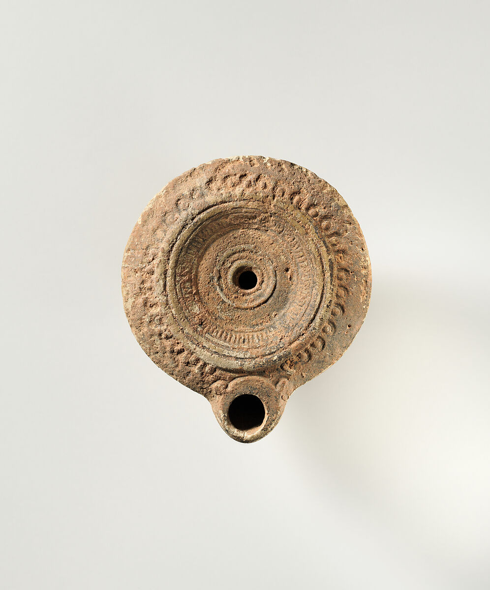 Terracotta oil lamp, Terracotta, Roman, Cypriot 