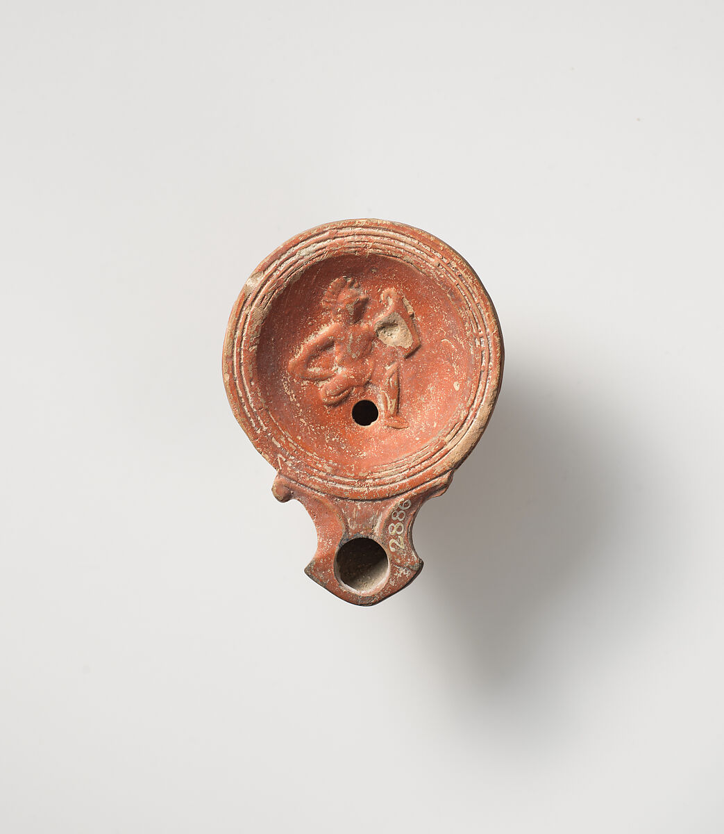 Terracotta oil lamp, Terracotta, Roman, Cypriot 