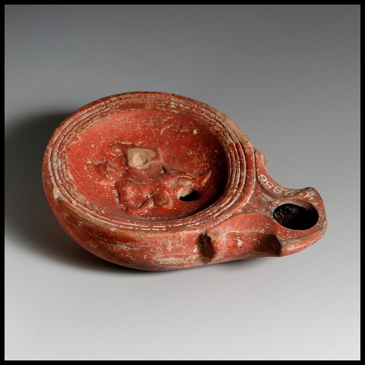 Terracotta oil lamp, Terracotta, Roman, Cypriot