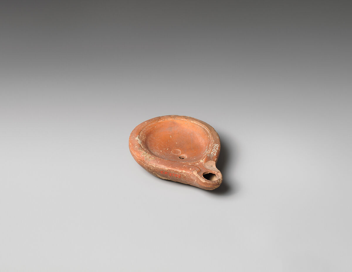 Terracotta oil lamp, Terracotta, Roman, Cypriot