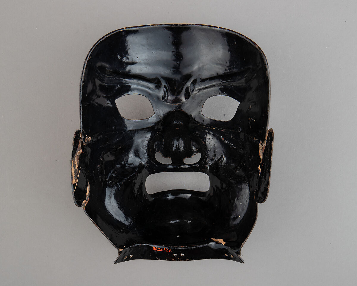 Full Mask (Sōmen), Iron, lacquer, Japanese