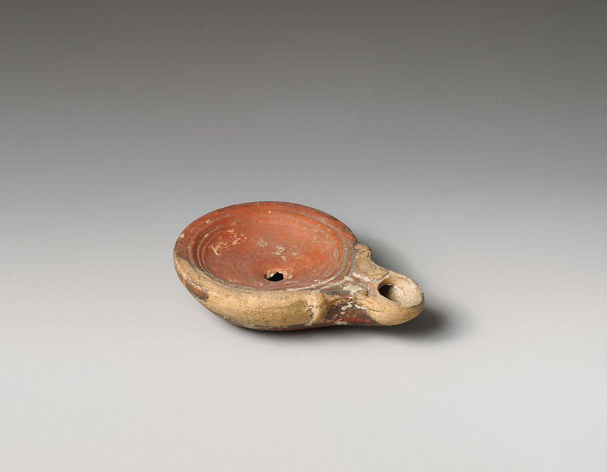 Tarracotta oil lamp, Terracotta, Roman, Cypriot 