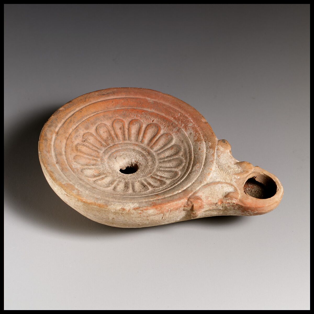 Terracotta oil lamp, Terracotta, Roman, Cypriot