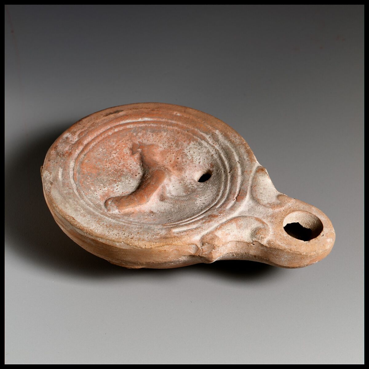 Terracotta oil lamp, Terracotta, Roman, Cypriot