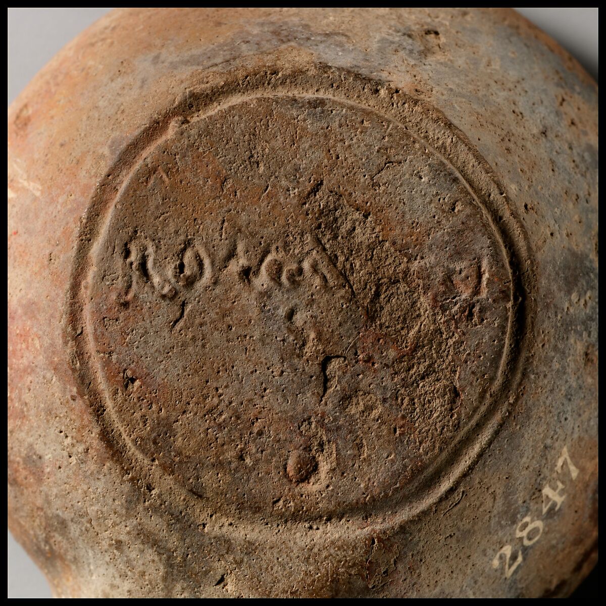 Terracotta oil lamp, Terracotta, Roman